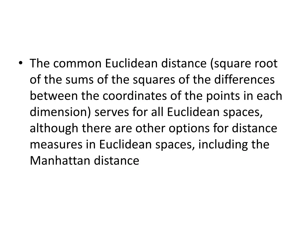 the common euclidean distance square root