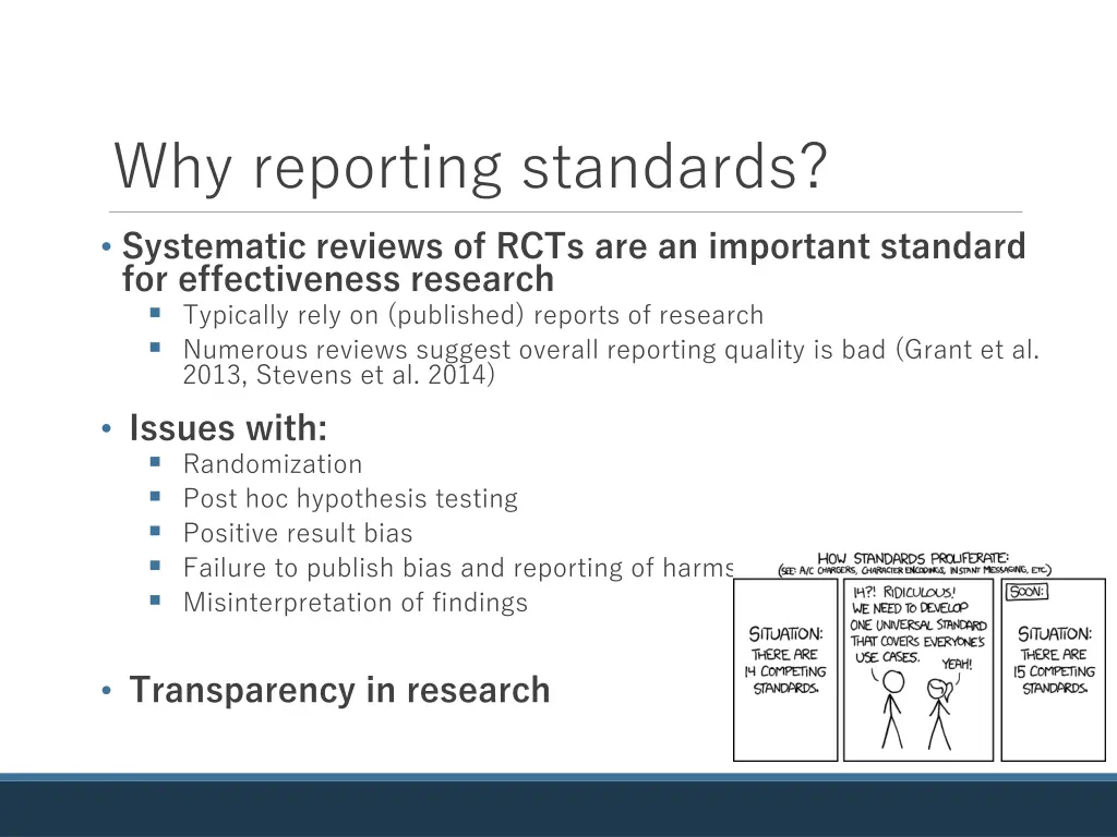 why reporting standards