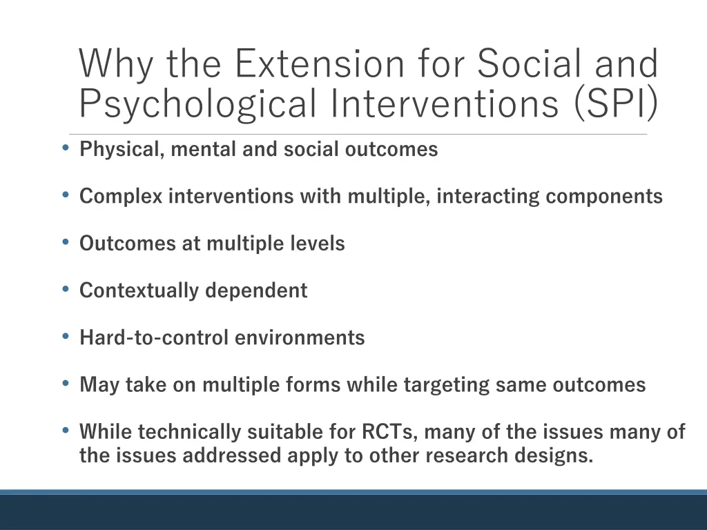 why the extension for social and psychological