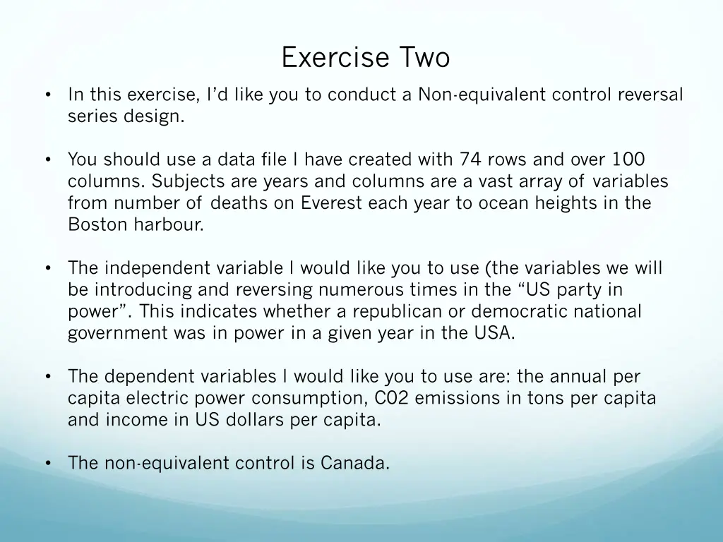 exercise two