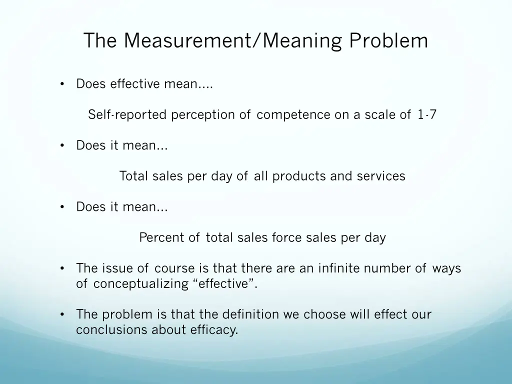 the measurement meaning problem 1
