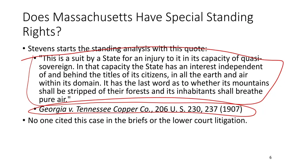 does massachusetts have special standing rights