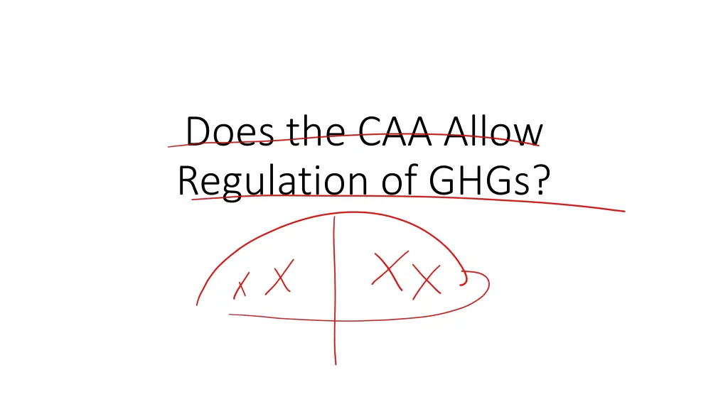 does the caa allow regulation of ghgs