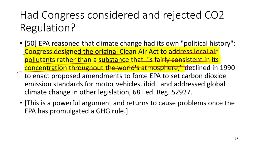 had congress considered and rejected