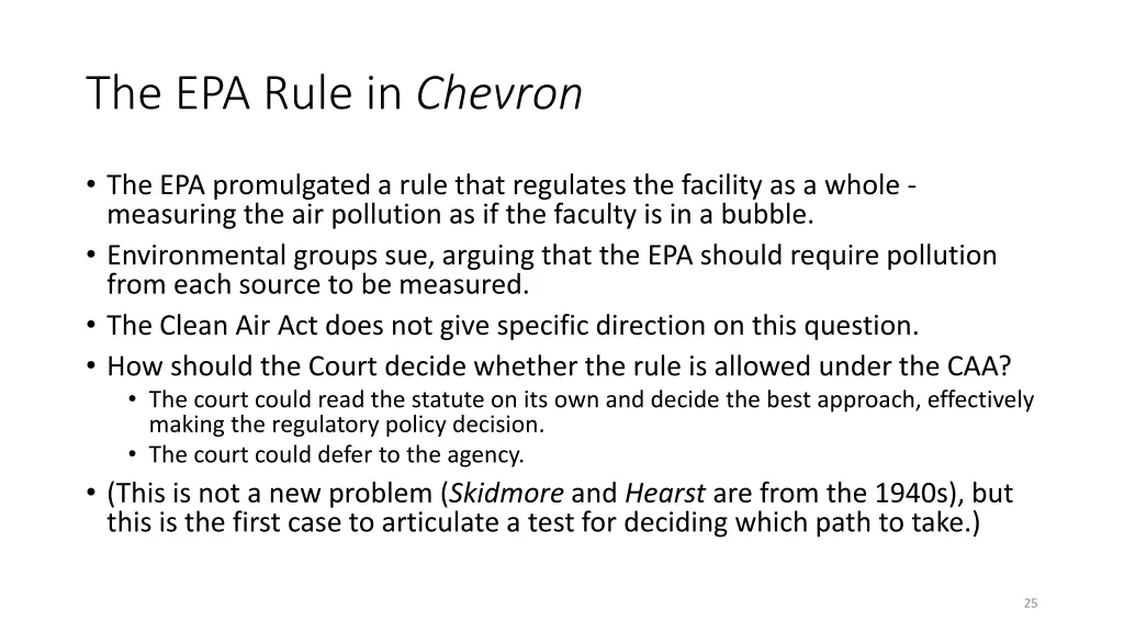 the epa rule in chevron