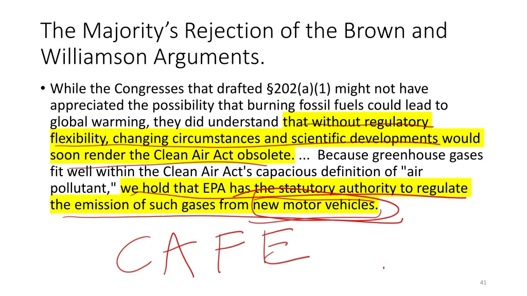 the majority s rejection of the brown