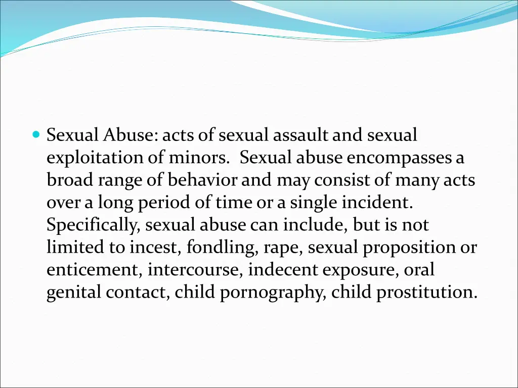 sexual abuse acts of sexual assault and sexual