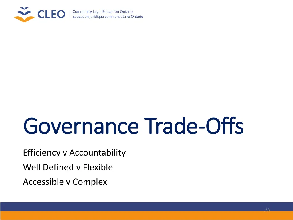 governance trade governance trade offs