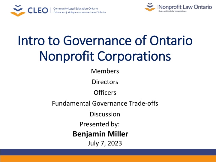 intro to governance of ontario intro