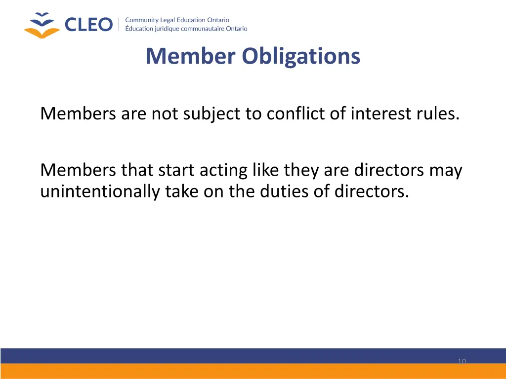 member obligations