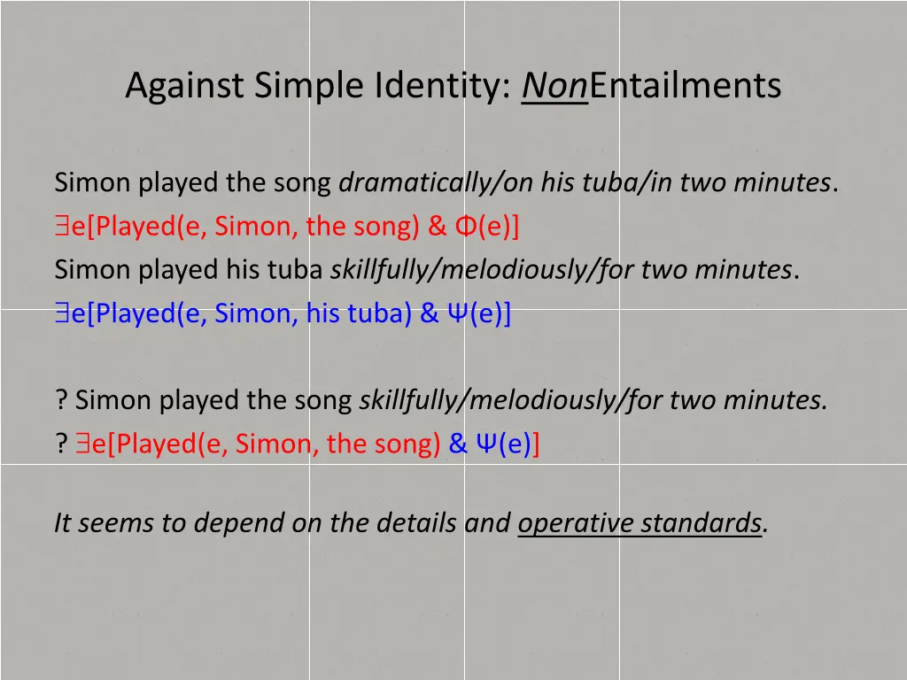 against simple identity non entailments