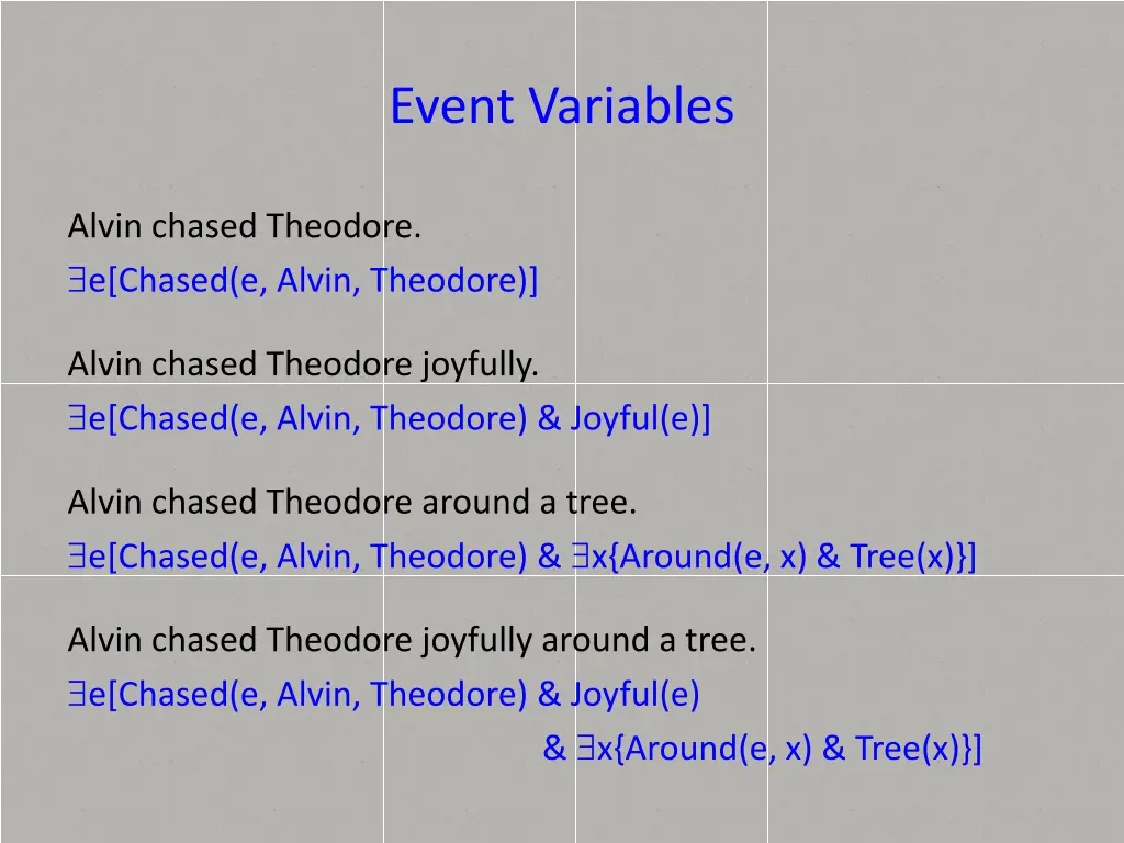 event variables 2