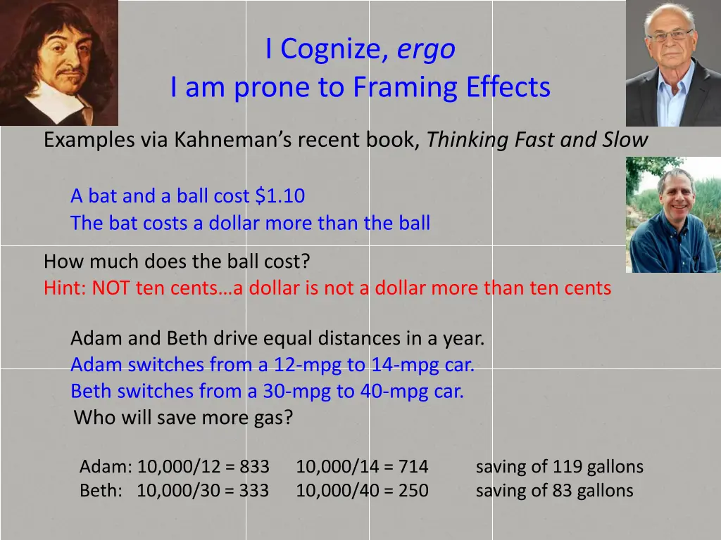 i cognize ergo i am prone to framing effects