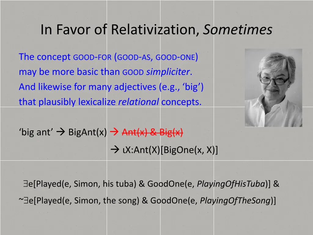 in favor of relativization sometimes
