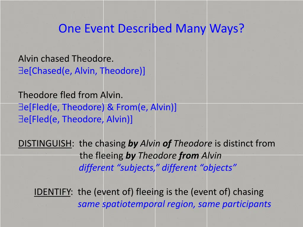 one event described many ways 1