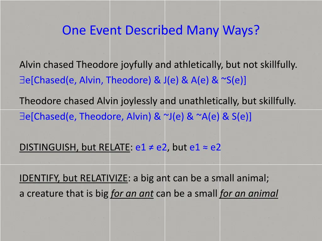 one event described many ways 3