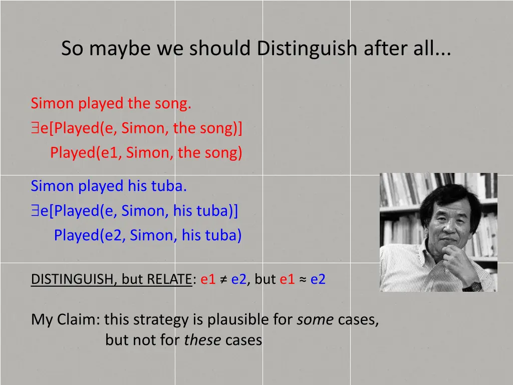 so maybe we should distinguish after all