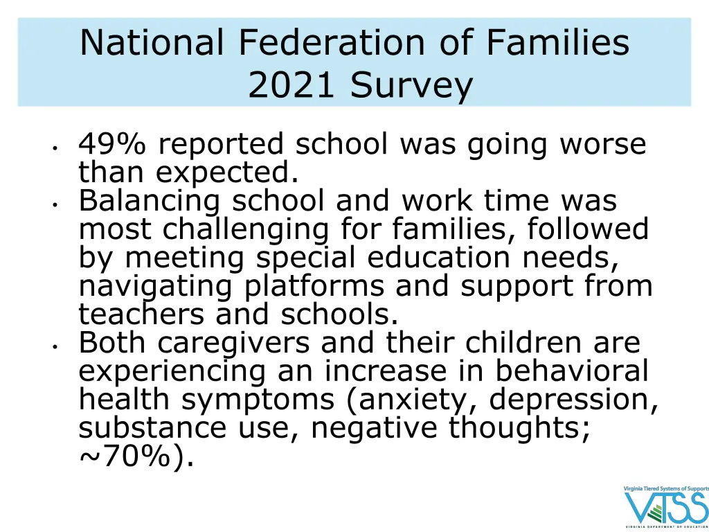 national federation of families 2021 survey
