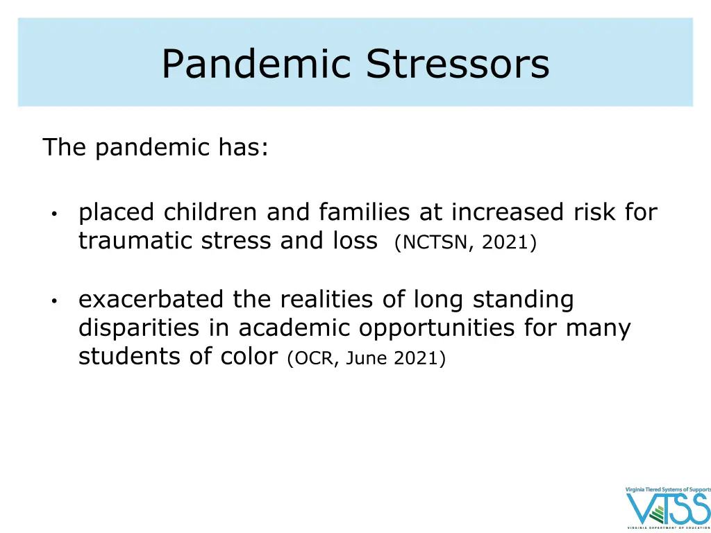 pandemic stressors