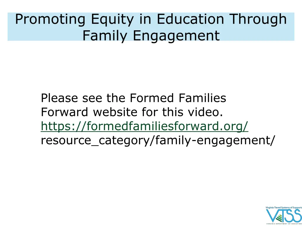 promoting equity in education through family