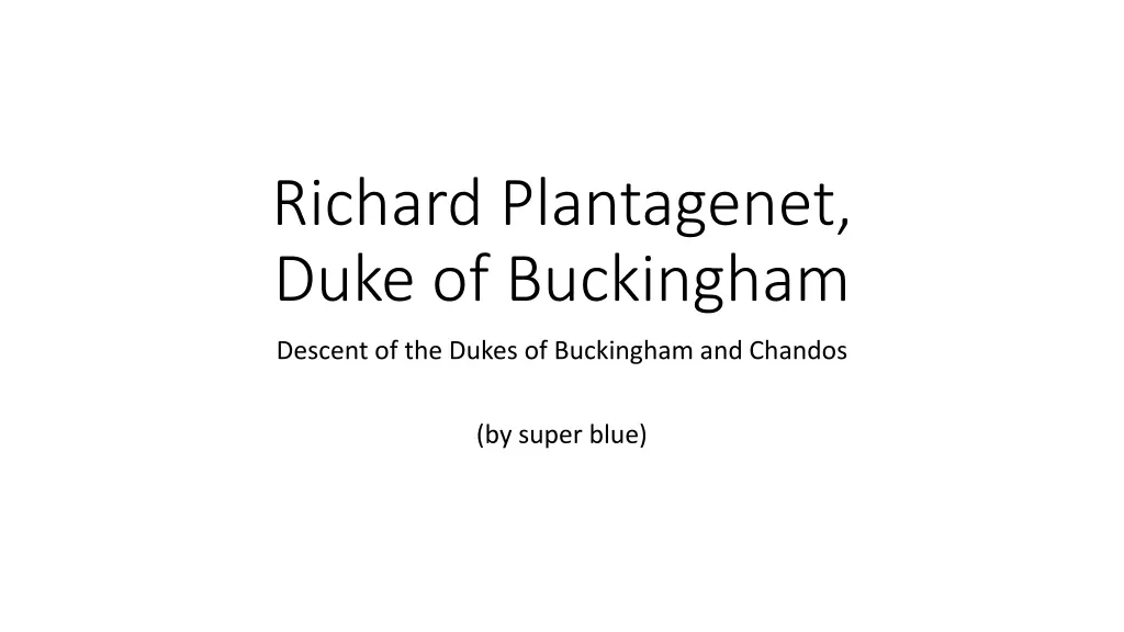 richard plantagenet duke of buckingham