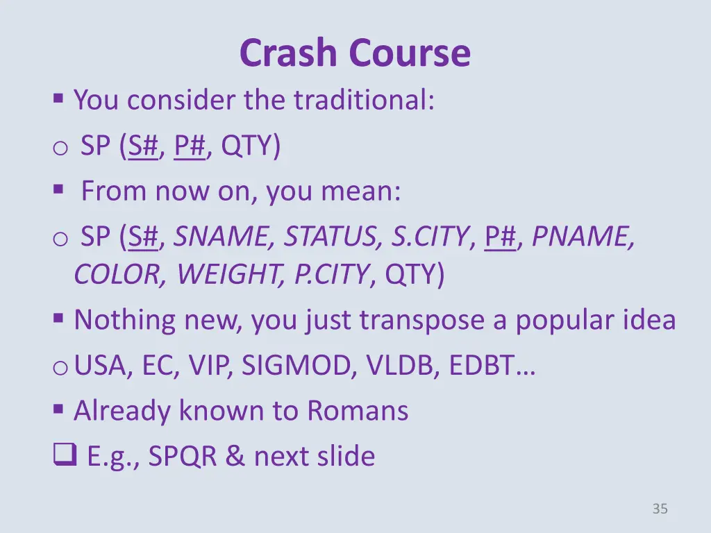 crash course