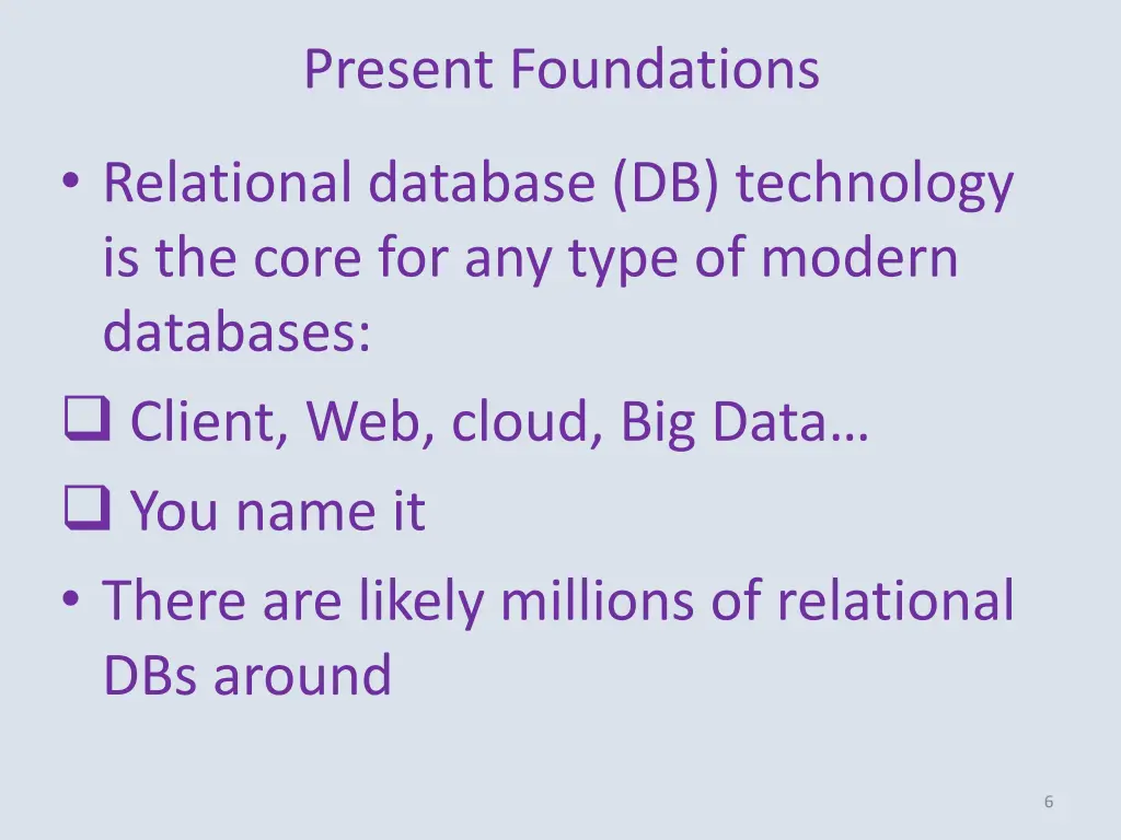 present foundations