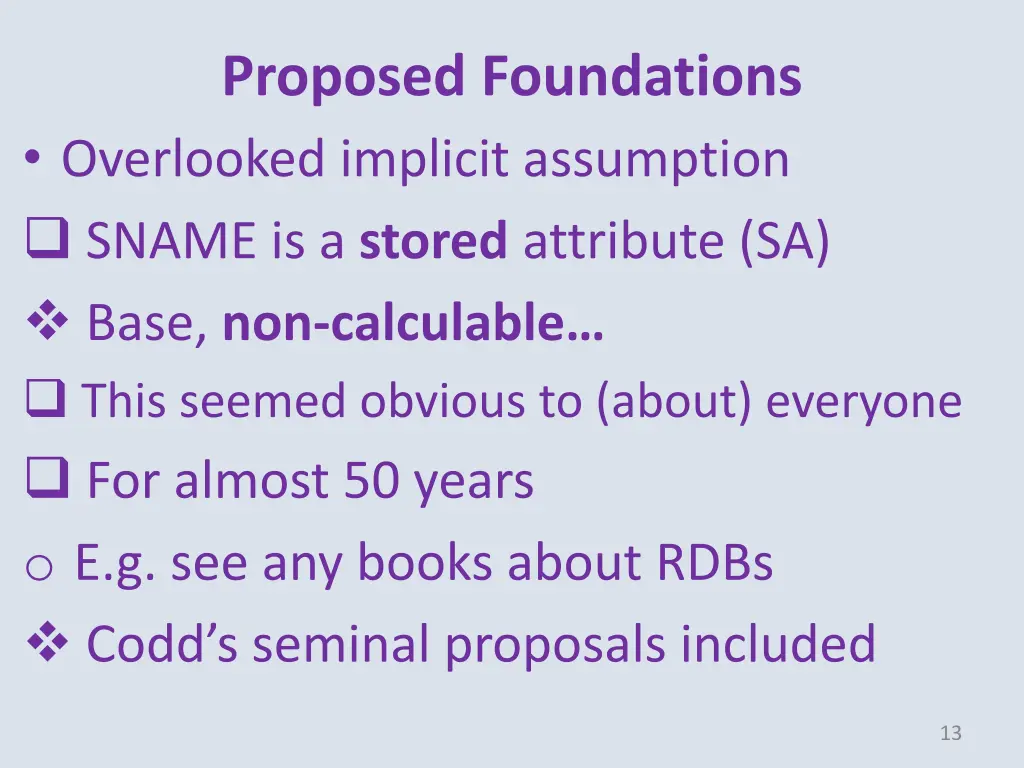 proposed foundations overlooked implicit