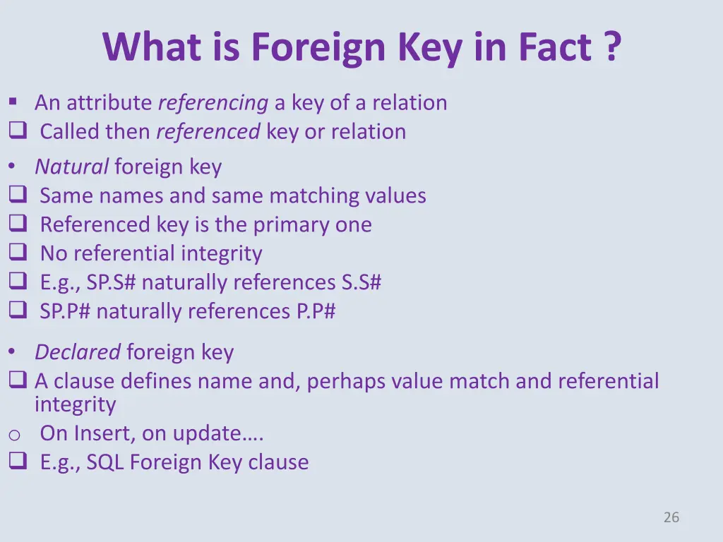 what is foreign key in fact