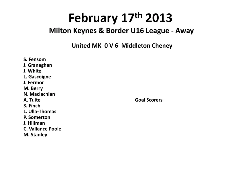 february 17 th 2013 milton keynes border