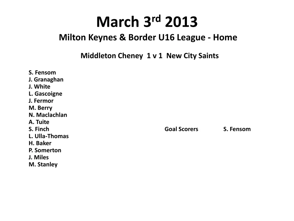 march 3 rd 2013 milton keynes border u16 league