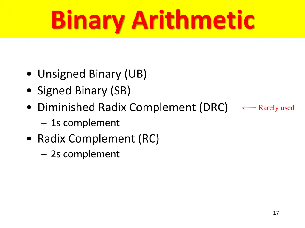 binary arithmetic 1