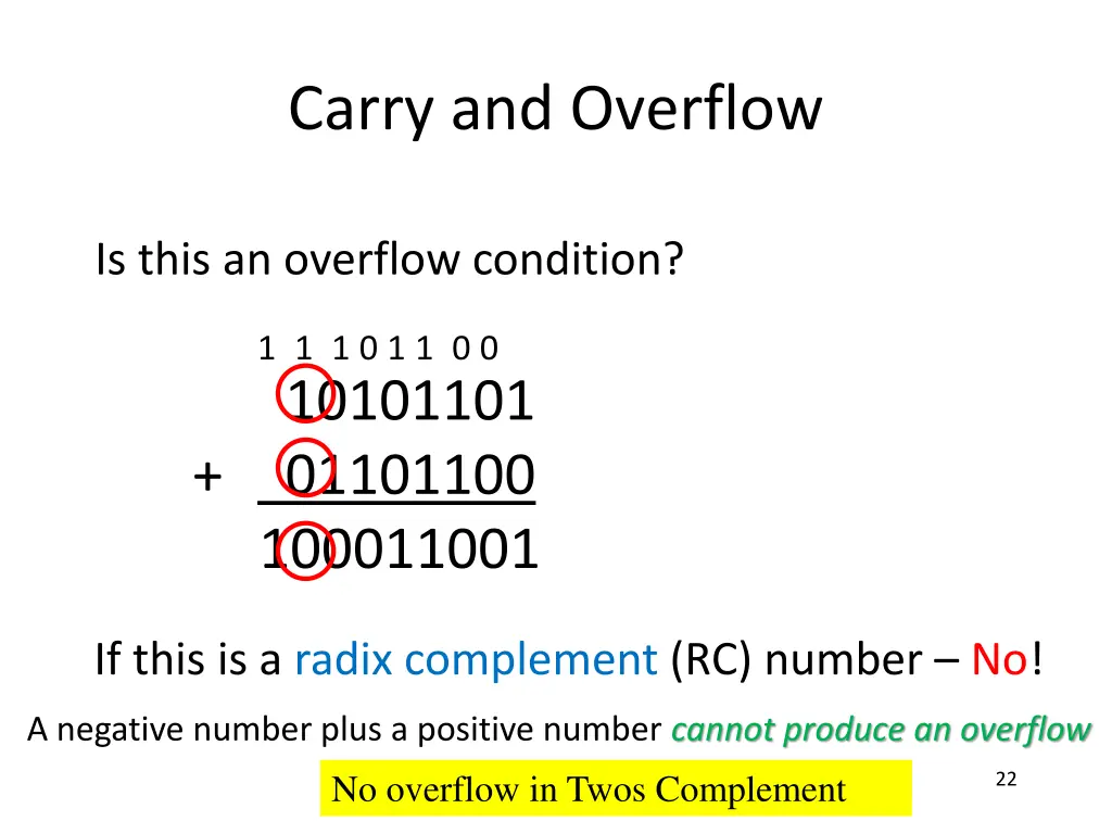 carry and overflow 2
