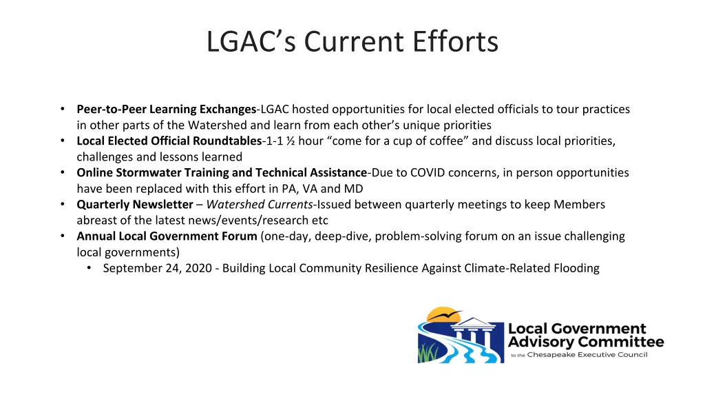 lgac s current efforts