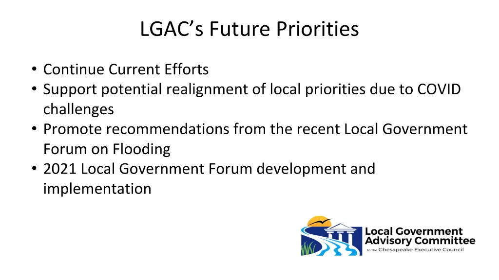 lgac s future priorities