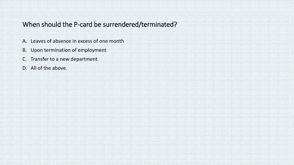 when should the p when should the p card