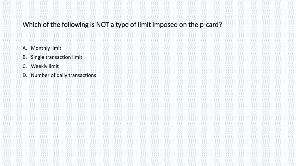which of the following is not a type of limit