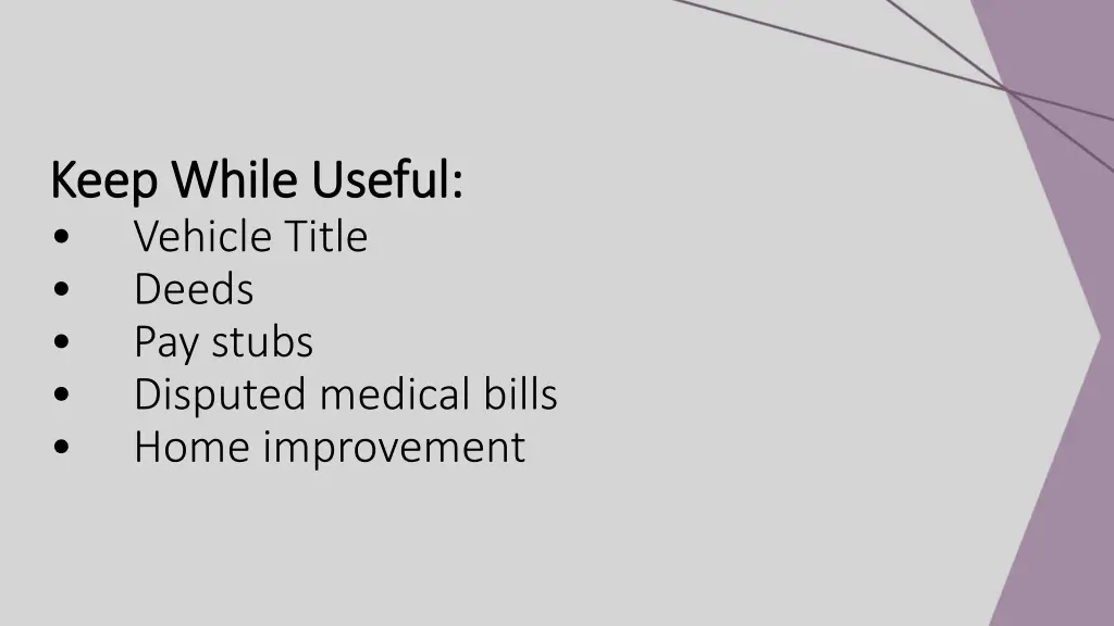 keep while useful keep while useful vehicle title