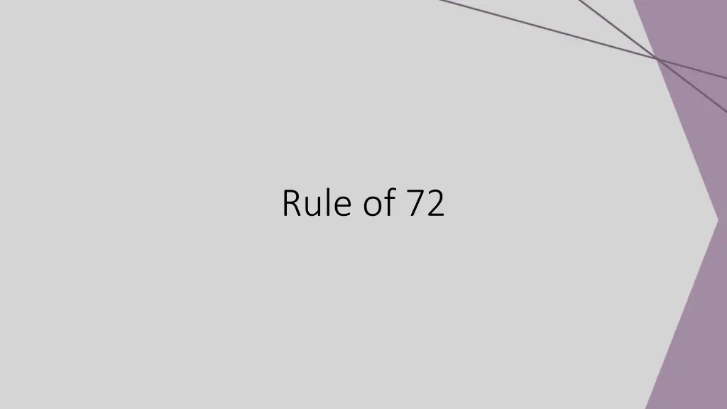 rule of 72