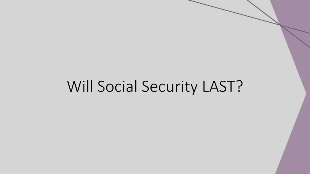 will social security last