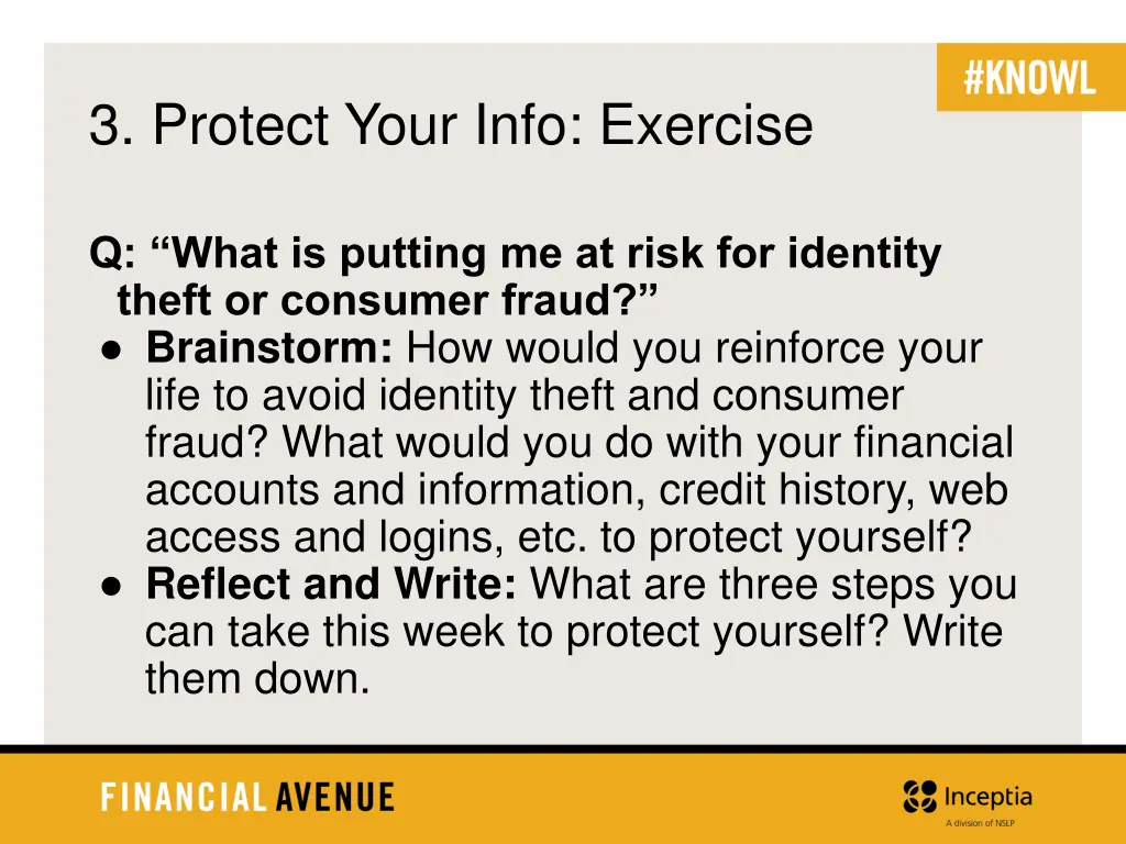 3 protect your info exercise
