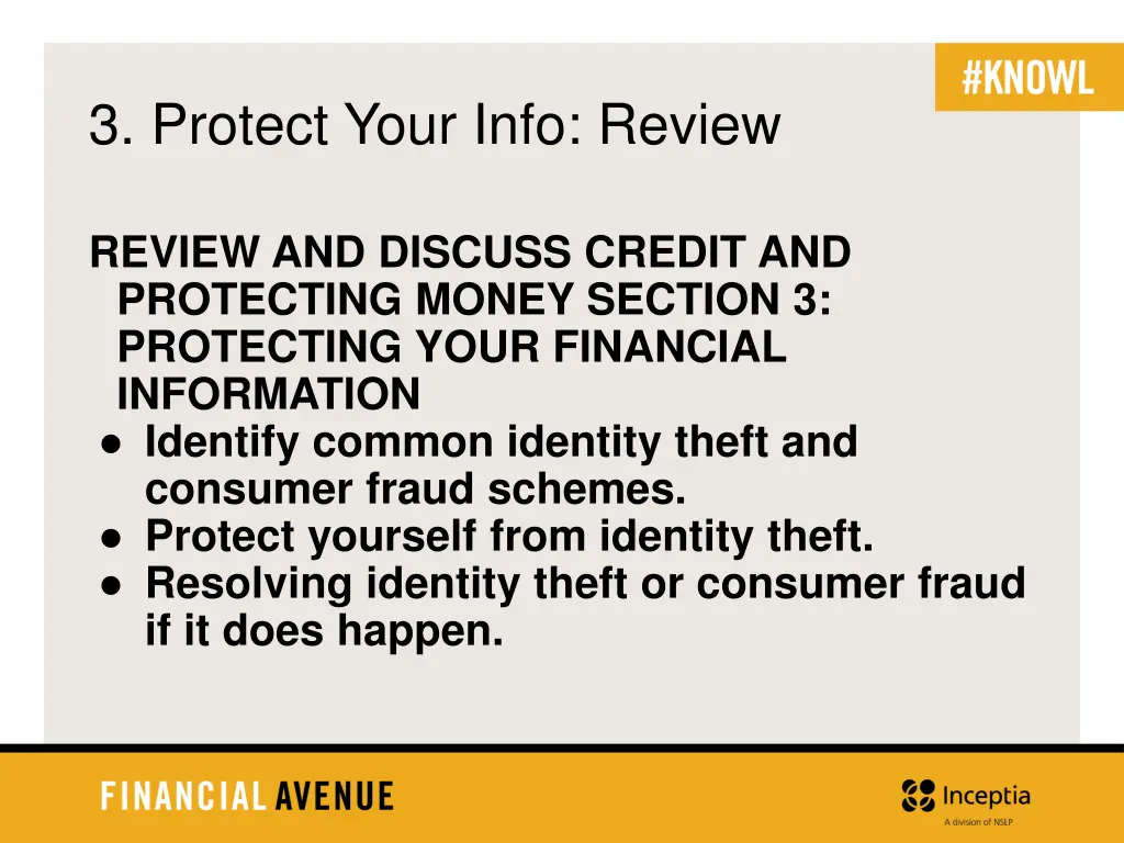 3 protect your info review