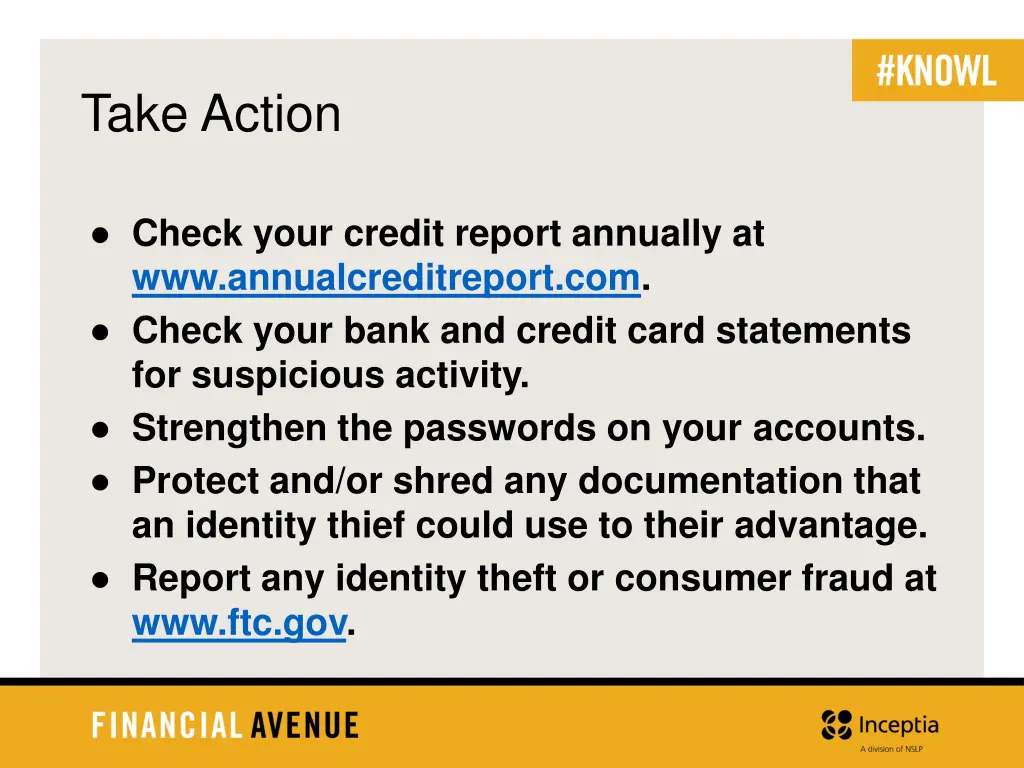 take action