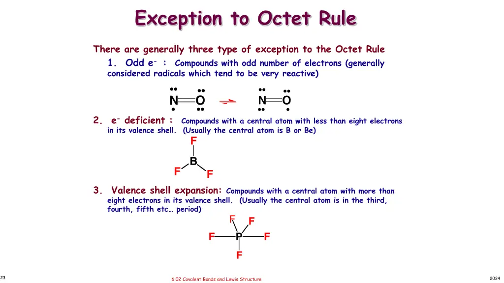 exception to octet rule