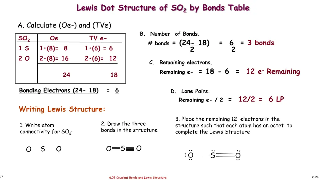 lewis dot structure of so 2 by bonds table