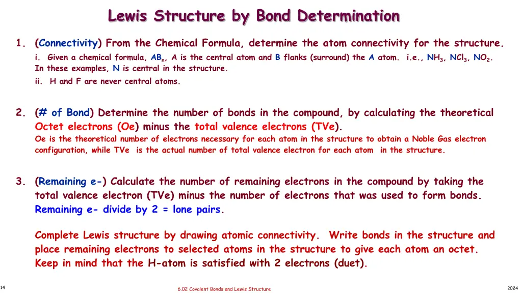 lewis structure by bond determination