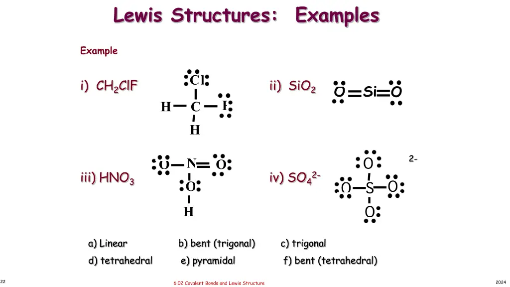 lewis structures examples 1