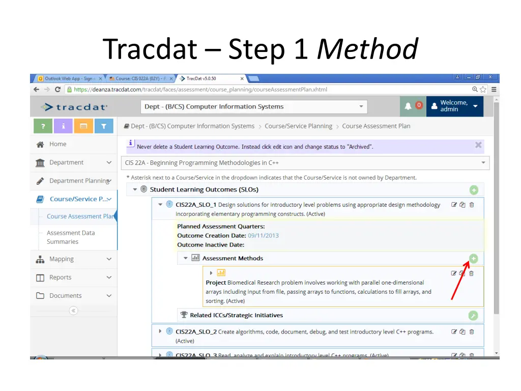 tracdat step 1 method