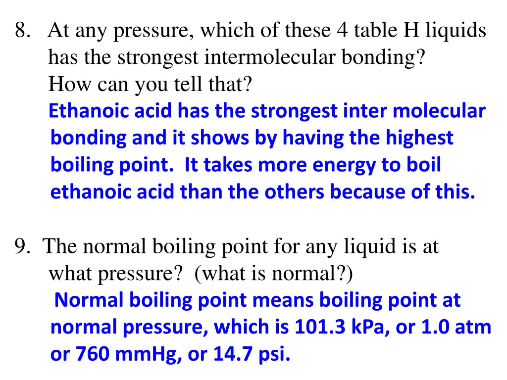 8 at any pressure which of these 4 table 1