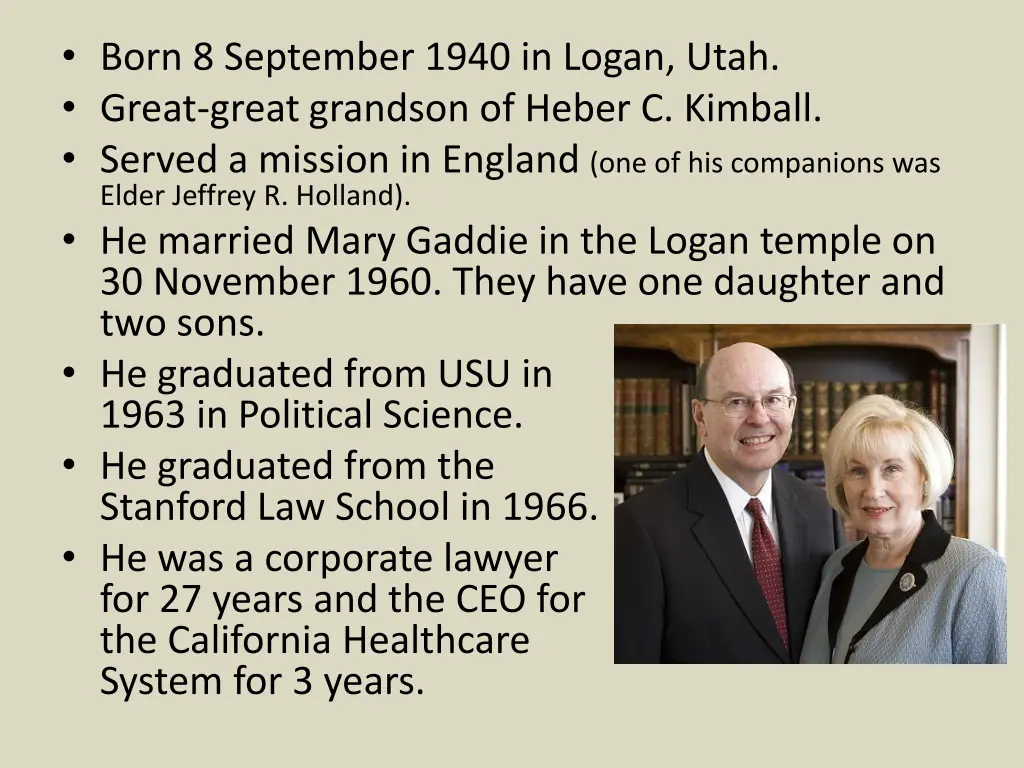 born 8 september 1940 in logan utah great great
